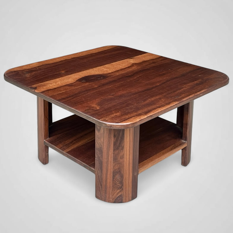 SQUARE COFFEE TABLE WITH SHELF