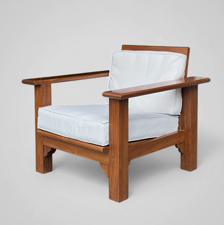 RAJAH ARMCHAIR WITH UPHOLSTRY